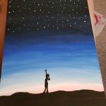 The final product - my little dreamer pointing to the stars